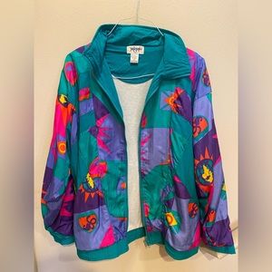 80’s neon track jacket 🌈